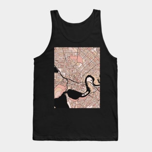 Perth Map Pattern in Soft Pink Pastels Tank Top